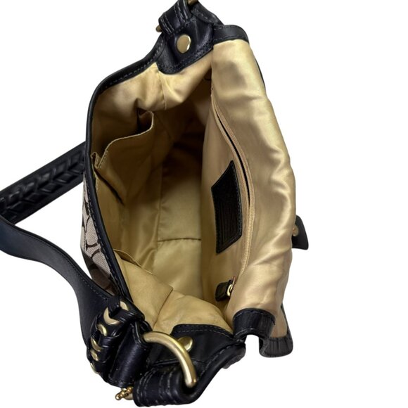 Coach Bleecker Vintage Canvas and Leather Buckle Flap Crossbody Bag - Picture 14 of 14